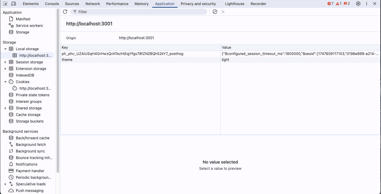 Google Chrome Local Storage