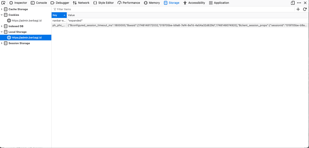 Firefox Local Storage